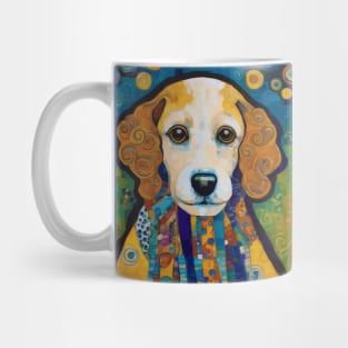 Gustav Klimt Dog with Colorful Scarf Mug